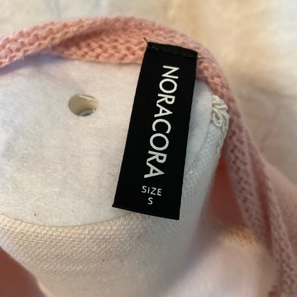 NoraCora Sweater Size S. Dusty pink/rose colored. Wrap front On Off Shoulder NEW - Picture 9 of 16